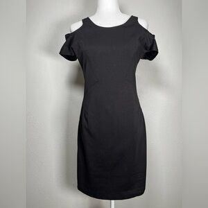 Z Spoke Zac Posen | Lord & Taylor black cold shoulder silhouette dress size 8